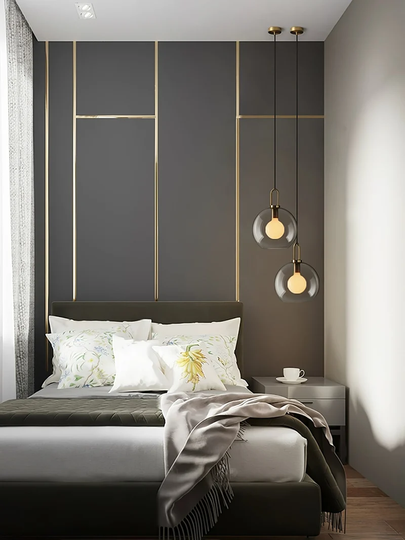 Glazen Hanglamp met Koperen Afwerking – Capsule & Sphere Vormen | Sansoti