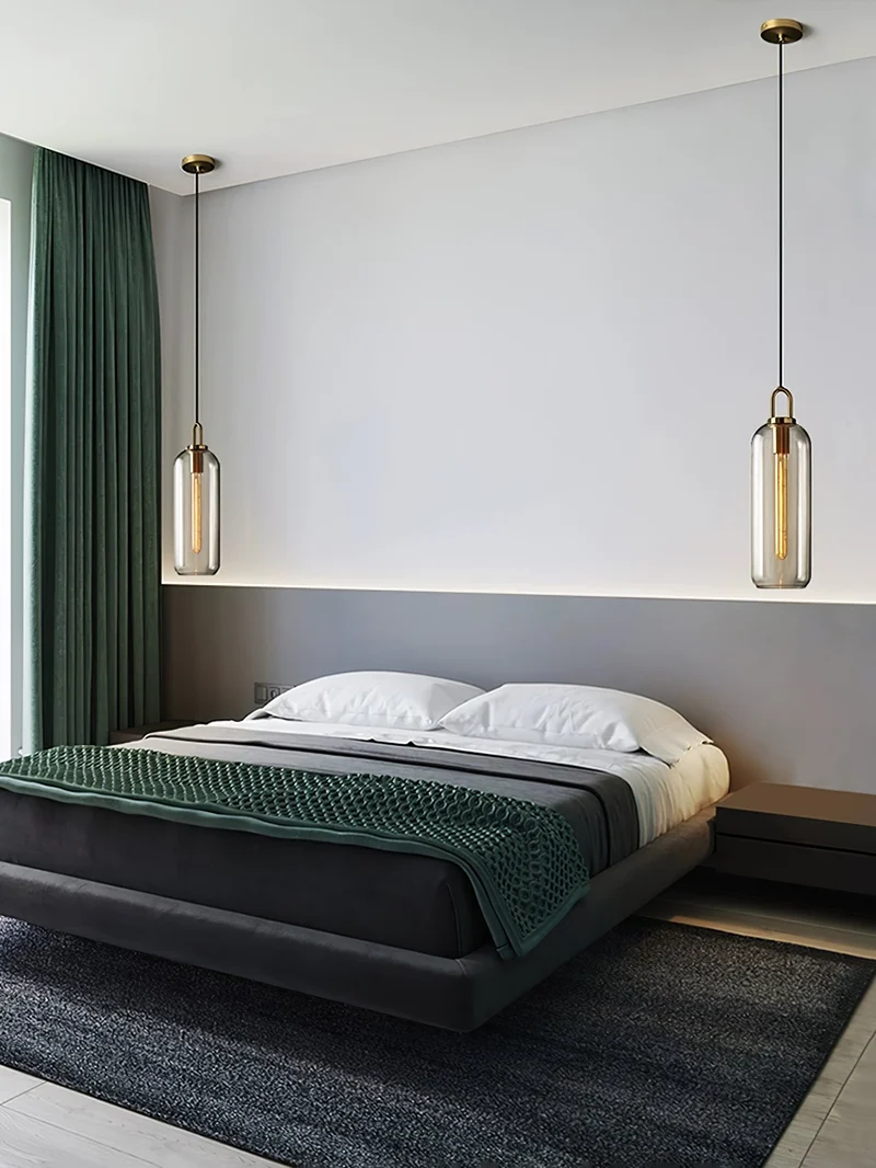Glazen Hanglamp met Koperen Afwerking – Capsule & Sphere Vormen | Sansoti