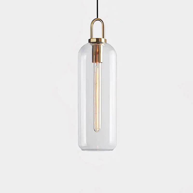 Glazen Hanglamp met Koperen Afwerking – Capsule & Sphere Vormen | Sansoti