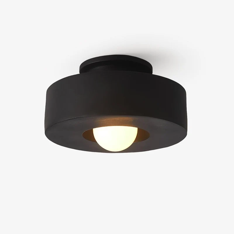 Plafondlamp Simon met Gestapelde Cilindervormen Hars Beschikbaar in Rood Groen Zwart E26 E27 Fitting Ø30×15cm Minimalistisch Design Geometrisch Sculptuur Verlichtingselement | Sansoti