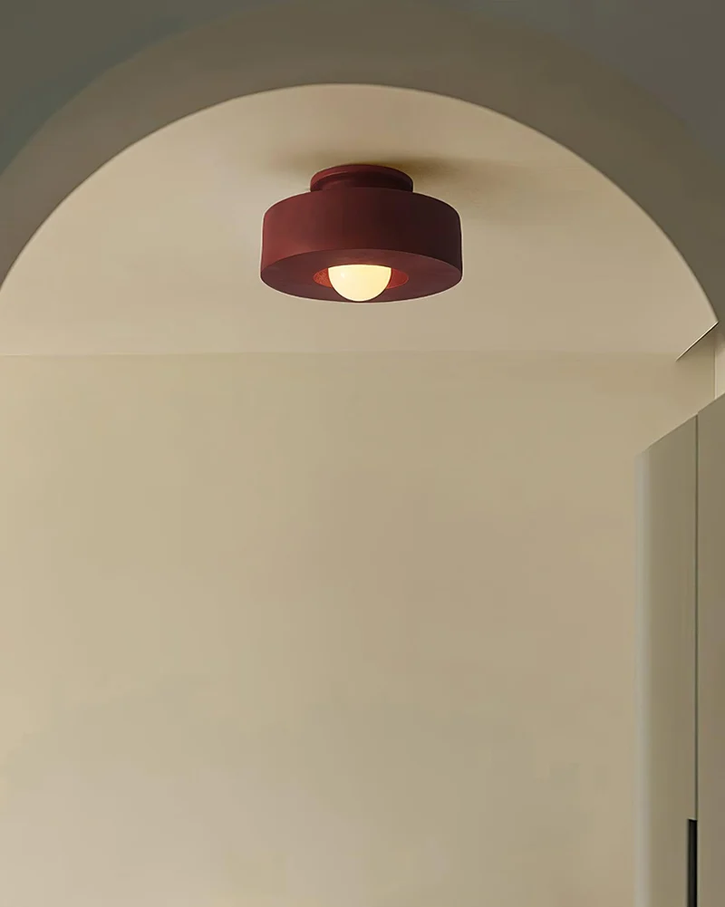 Plafondlamp Simon met Gestapelde Cilindervormen Hars Beschikbaar in Rood Groen Zwart E26 E27 Fitting Ø30×15cm Minimalistisch Design Geometrisch Sculptuur Verlichtingselement | Sansoti