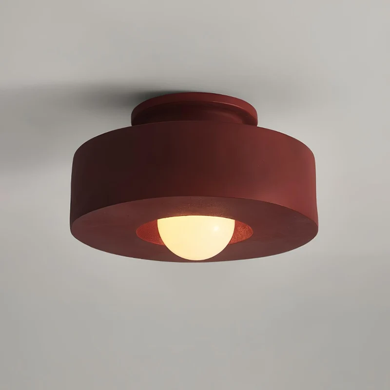 Plafondlamp Simon met Gestapelde Cilindervormen Hars Beschikbaar in Rood Groen Zwart E26 E27 Fitting Ø30×15cm Minimalistisch Design Geometrisch Sculptuur Verlichtingselement | Sansoti