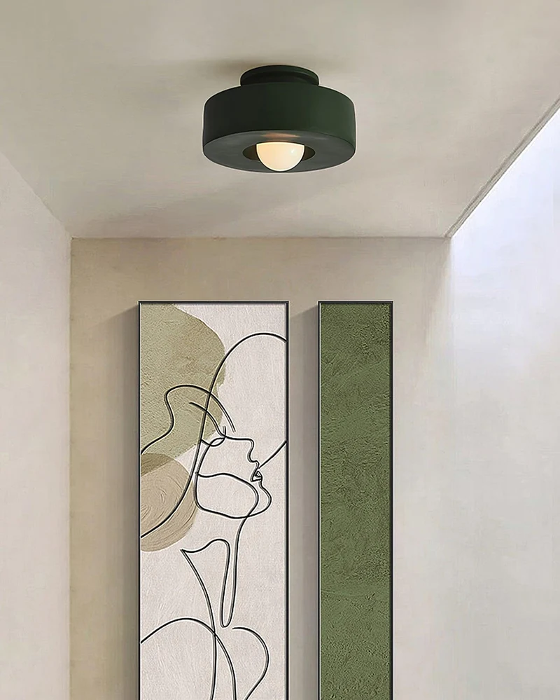 Plafondlamp Simon met Gestapelde Cilindervormen Hars Beschikbaar in Rood Groen Zwart E26 E27 Fitting Ø30×15cm Minimalistisch Design Geometrisch Sculptuur Verlichtingselement | Sansoti