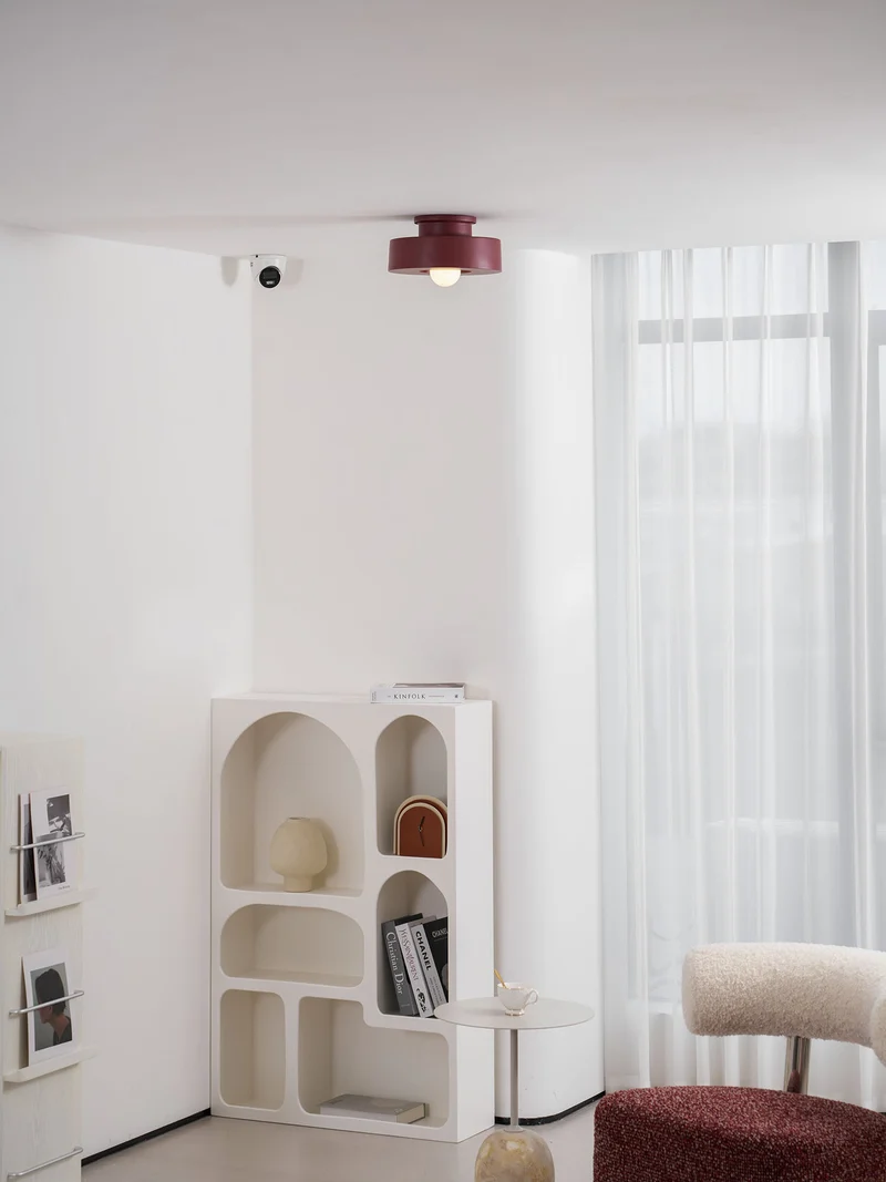 Plafondlamp Simon met Gestapelde Cilindervormen Hars Beschikbaar in Rood Groen Zwart E26 E27 Fitting Ø30×15cm Minimalistisch Design Geometrisch Sculptuur Verlichtingselement | Sansoti