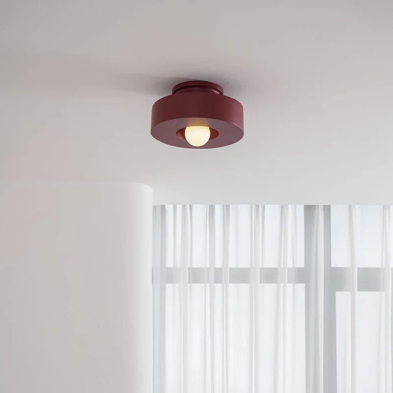 Plafondlamp Simon met Gestapelde Cilindervormen Hars Beschikbaar in Rood Groen Zwart E26 E27 Fitting Ø30×15cm Minimalistisch Design Geometrisch Sculptuur Verlichtingselement | Sansoti
