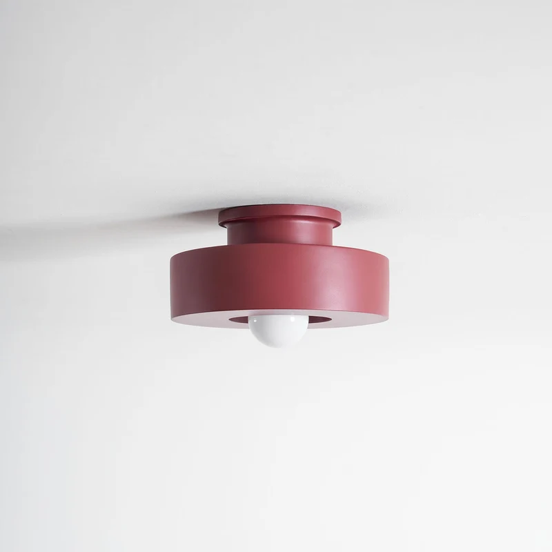 Plafondlamp Simon met Gestapelde Cilindervormen Hars Beschikbaar in Rood Groen Zwart E26 E27 Fitting Ø30×15cm Minimalistisch Design Geometrisch Sculptuur Verlichtingselement | Sansoti