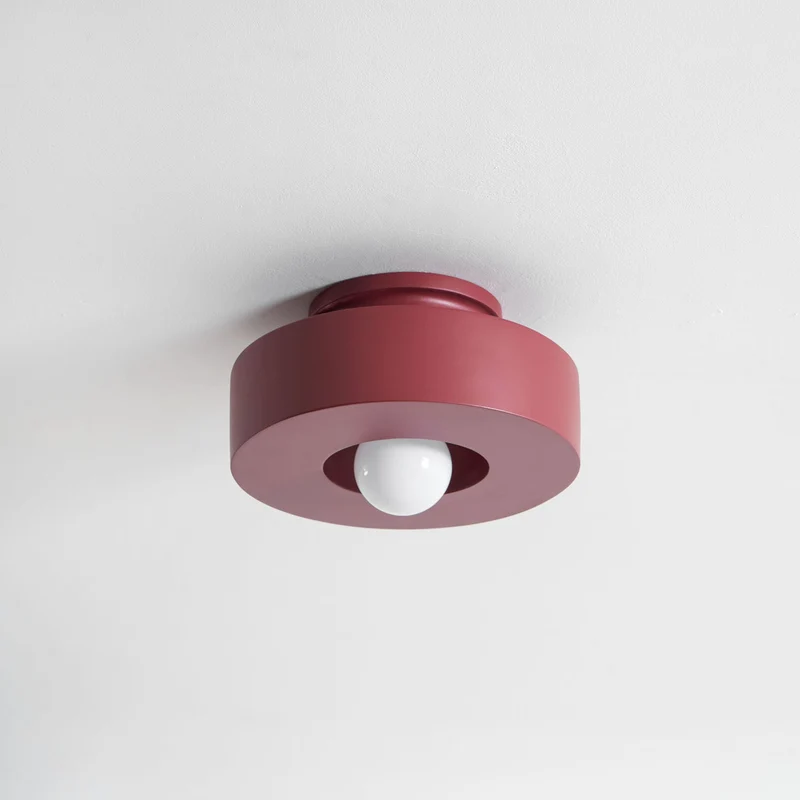 Plafondlamp Simon met Gestapelde Cilindervormen Hars Beschikbaar in Rood Groen Zwart E26 E27 Fitting Ø30×15cm Minimalistisch Design Geometrisch Sculptuur Verlichtingselement | Sansoti