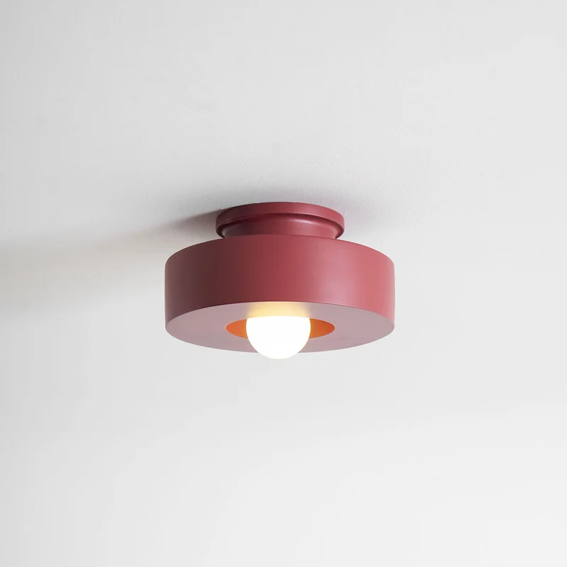 Plafondlamp Simon met Gestapelde Cilindervormen Hars Beschikbaar in Rood Groen Zwart E26 E27 Fitting Ø30×15cm Minimalistisch Design Geometrisch Sculptuur Verlichtingselement | Sansoti