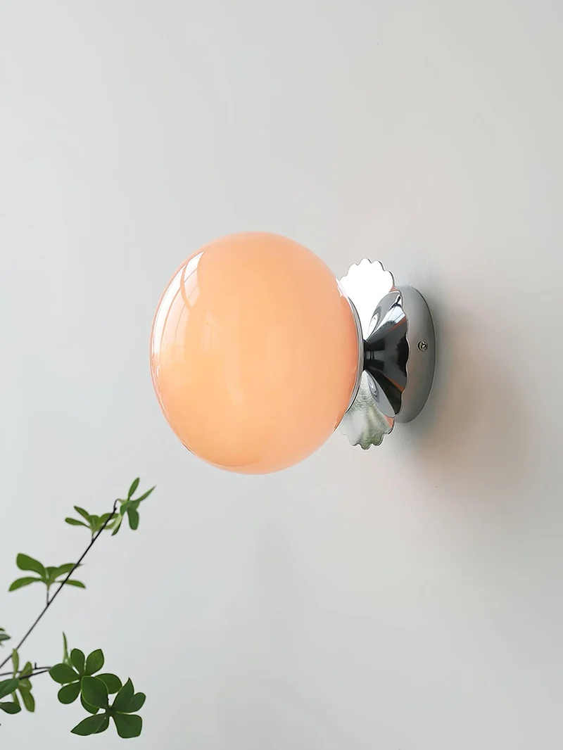 Glazen Wandlamp met Gekleurde Diffuser – Dimbare Armatuur Wand & Plafond Converteerbaar | Sansoti