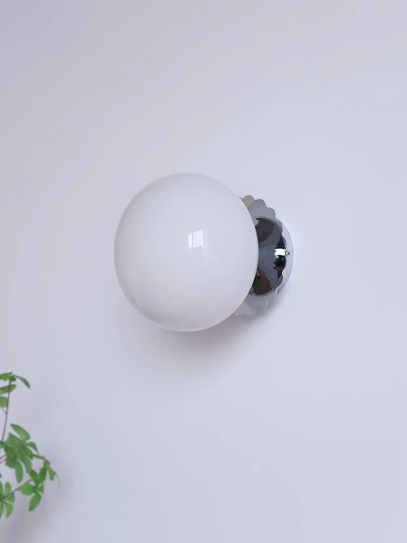 Glazen Wandlamp met Gekleurde Diffuser – Dimbare Armatuur Wand & Plafond Converteerbaar | Sansoti