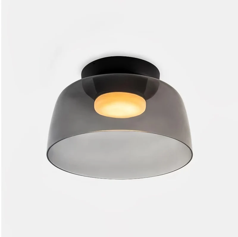 Lagen Plafondlamp met Glazen Schijven | Warm Getint Glas | Scandinavische Elegantie | Subtiel Gelaagd Licht | Moderne Plafondverlichting | Dimbare Versie Beschikbaar | Design Plafondlamp | Meerlaags Glasdesign | Natuurlijk Lichtgevoel | Sansoti