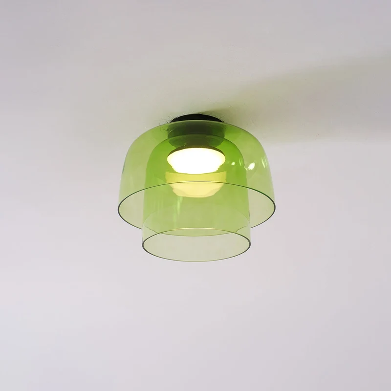 Lagen Plafondlamp met Glazen Schijven | Warm Getint Glas | Scandinavische Elegantie | Subtiel Gelaagd Licht | Moderne Plafondverlichting | Dimbare Versie Beschikbaar | Design Plafondlamp | Meerlaags Glasdesign | Natuurlijk Lichtgevoel | Sansoti