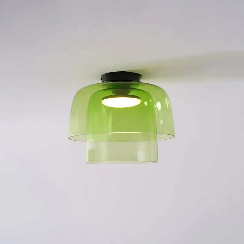 Lagen Plafondlamp met Glazen Schijven | Warm Getint Glas | Scandinavische Elegantie | Subtiel Gelaagd Licht | Moderne Plafondverlichting | Dimbare Versie Beschikbaar | Design Plafondlamp | Meerlaags Glasdesign | Natuurlijk Lichtgevoel | Sansoti