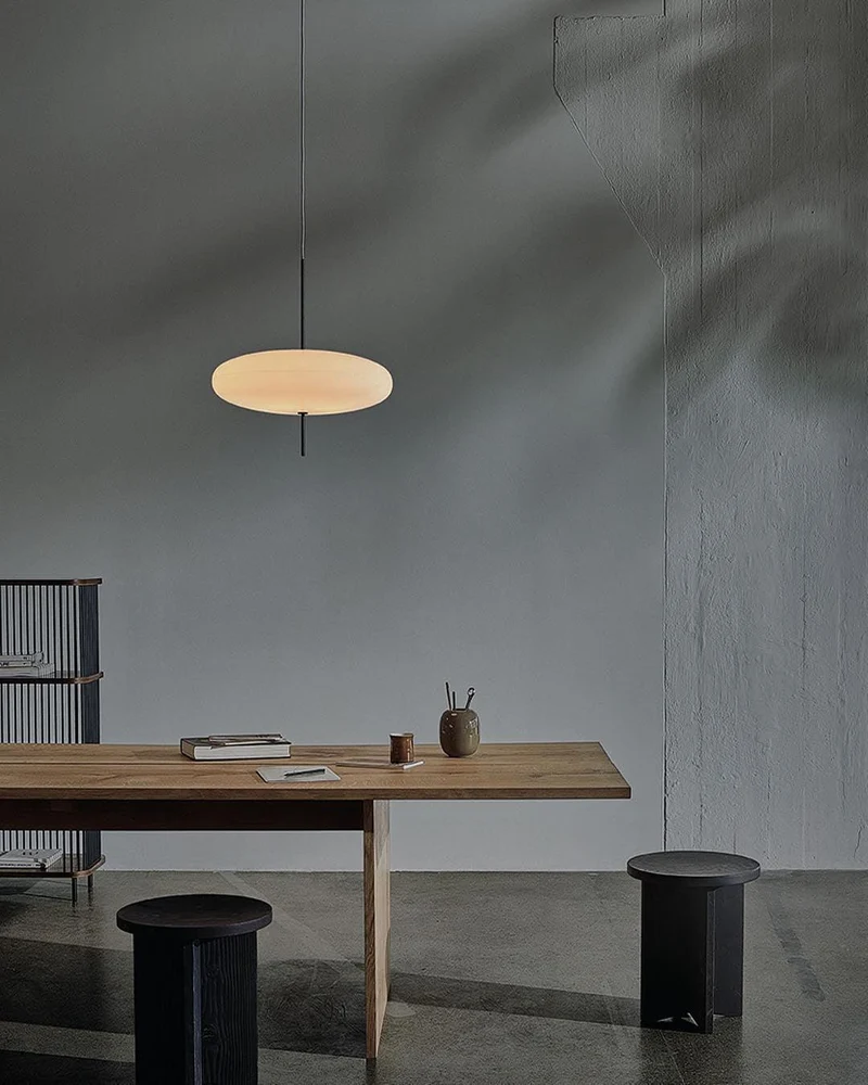 Opaalwitte Schijfhanglamp Elliptisch Design Glas-Effect Polymeer 3-4 Lichtpunten E26/E27 Moderne Designlamp Scandinavische Stijl Zwart of Wit Scandinavisch Interieur | Sansoti