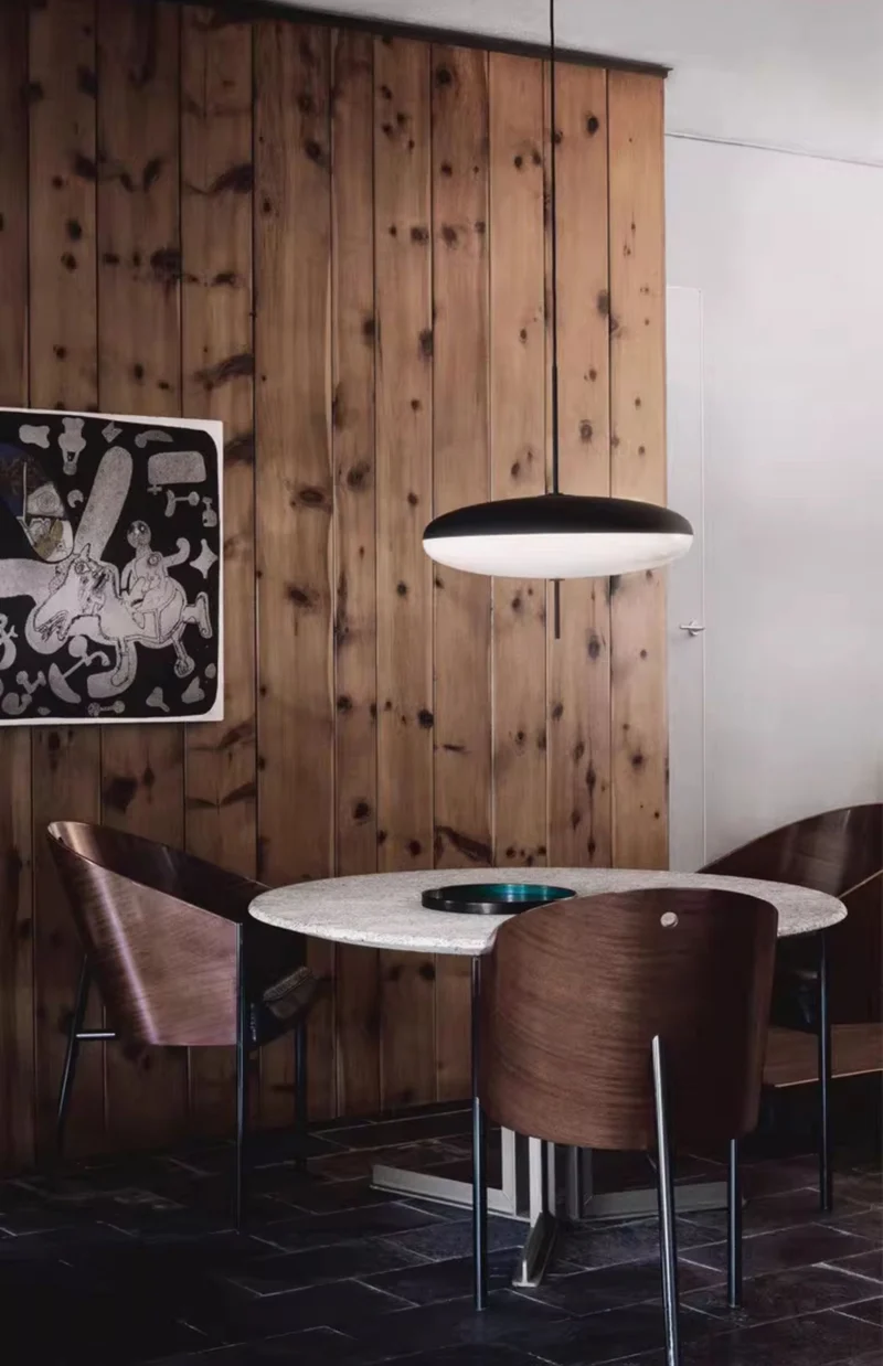 Opaalwitte Schijfhanglamp Elliptisch Design Glas-Effect Polymeer 3-4 Lichtpunten E26/E27 Moderne Designlamp Scandinavische Stijl Zwart of Wit Scandinavisch Interieur | Sansoti