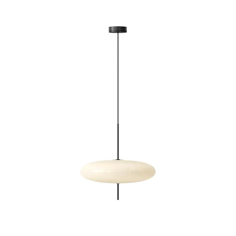 Opaalwitte Schijfhanglamp Elliptisch Design Glas-Effect Polymeer 3-4 Lichtpunten E26/E27 Moderne Designlamp Scandinavische Stijl Zwart of Wit Scandinavisch Interieur | Sansoti