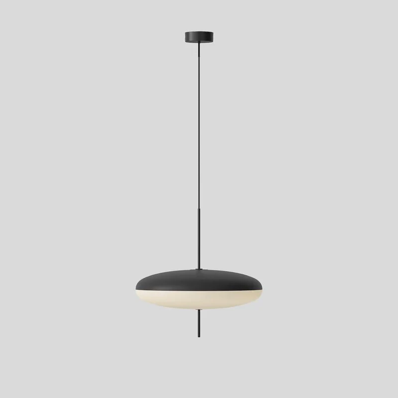 Opaalwitte Schijfhanglamp Elliptisch Design Glas-Effect Polymeer 3-4 Lichtpunten E26/E27 Moderne Designlamp Scandinavische Stijl Zwart of Wit Scandinavisch Interieur | Sansoti