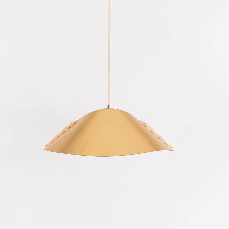 Holz Hängelampe mit Schirm Ø 62cm Konisch