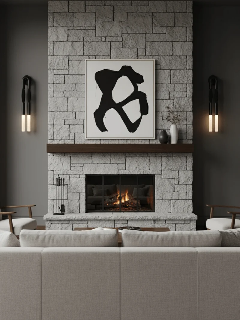 Decoratieve Wandlamp met Imitatie Paardenhaar – Sculptural Strijkijzeren Design met Witte Acryl Kap – ø18×H67cm | Sansoti