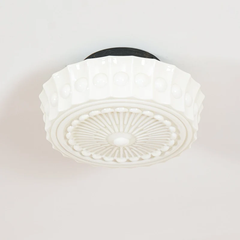 Plafondlamp Metalen Frame Glazen Kap Ø36-45cm Klassiek Industrieel Design voor Woonkamer Eetkamer Hal E26 E27 3-4 Lichtpunten Wandmontage Hardwired Plafondverlichting Modern Chique | Sansoti