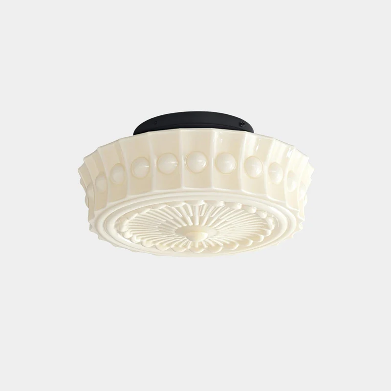 Plafondlamp Metalen Frame Glazen Kap Ø36-45cm Klassiek Industrieel Design voor Woonkamer Eetkamer Hal E26 E27 3-4 Lichtpunten Wandmontage Hardwired Plafondverlichting Modern Chique | Sansoti