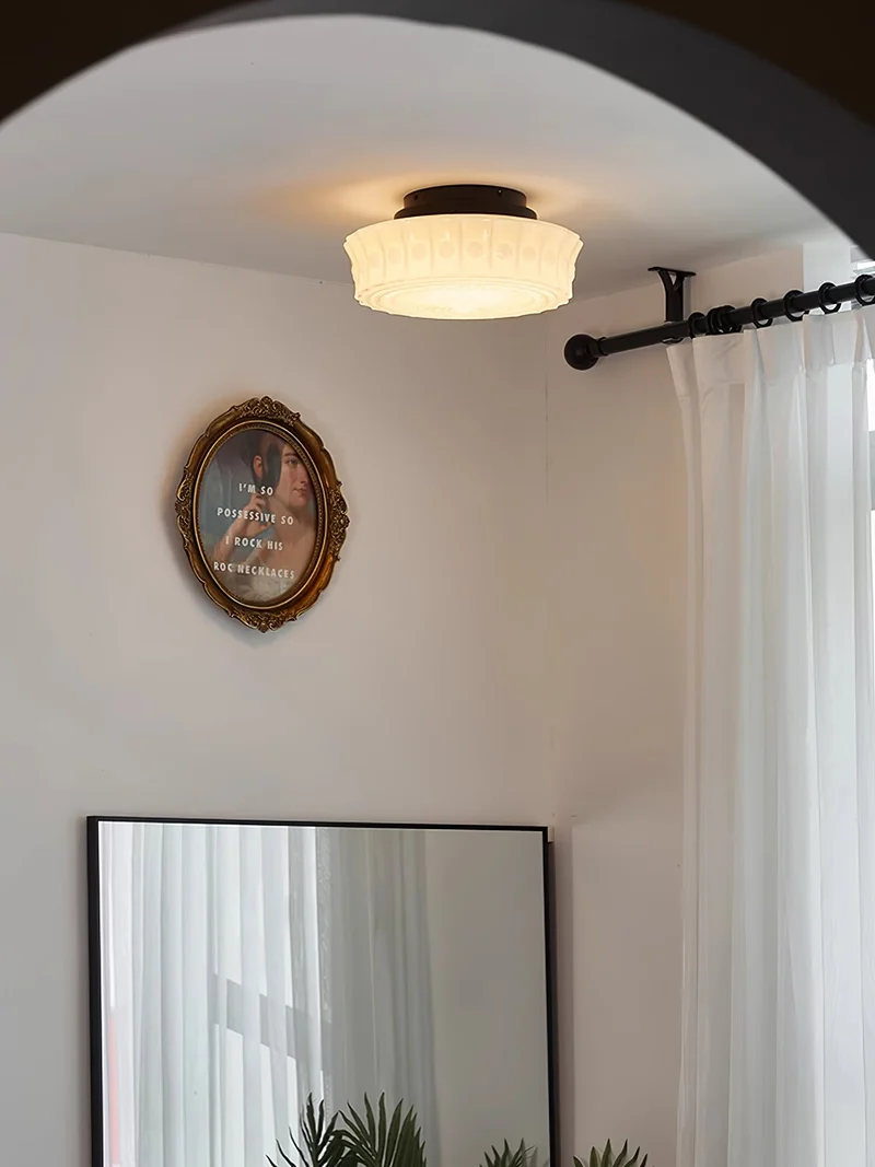 Plafondlamp Metalen Frame Glazen Kap Ø36-45cm Klassiek Industrieel Design voor Woonkamer Eetkamer Hal E26 E27 3-4 Lichtpunten Wandmontage Hardwired Plafondverlichting Modern Chique | Sansoti