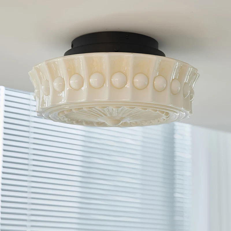 Plafondlamp Metalen Frame Glazen Kap Ø36-45cm Klassiek Industrieel Design voor Woonkamer Eetkamer Hal E26 E27 3-4 Lichtpunten Wandmontage Hardwired Plafondverlichting Modern Chique | Sansoti