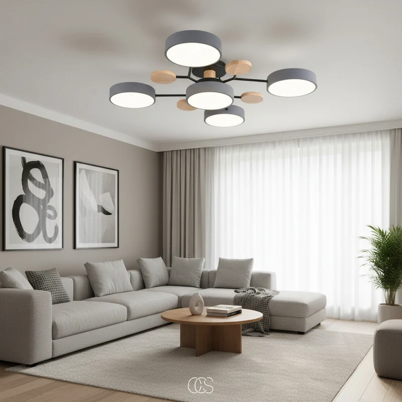 Ronde LED Plafondlamp Metaal 63,5cm Meerkleurig Dimbaar Modern Design Woonkamer Eetkamer Slaapkamer Verlichting | Sansoti