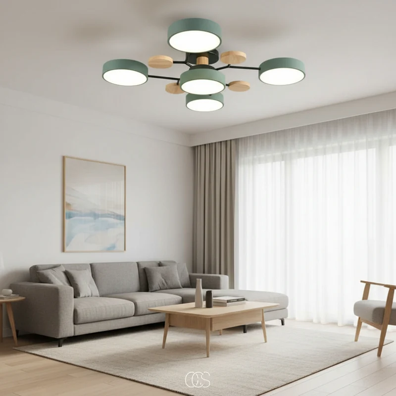 Ronde LED Plafondlamp Metaal 63,5cm Meerkleurig Dimbaar Modern Design Woonkamer Eetkamer Slaapkamer Verlichting | Sansoti