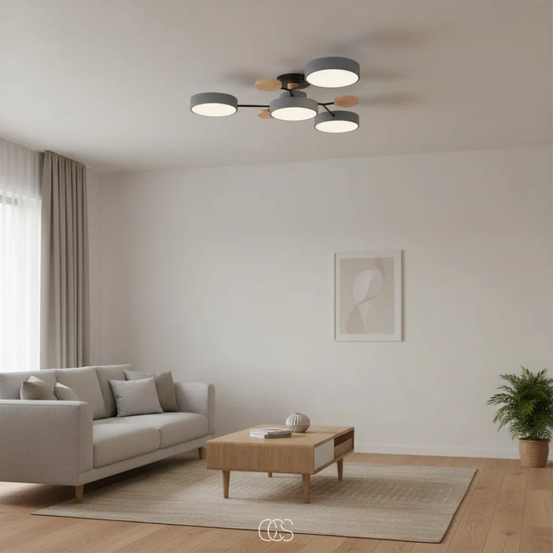 Ronde LED Plafondlamp Metaal 63,5cm Meerkleurig Dimbaar Modern Design Woonkamer Eetkamer Slaapkamer Verlichting | Sansoti