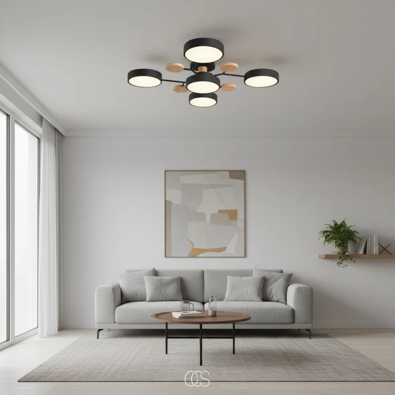 Ronde LED Plafondlamp Metaal 63,5cm Meerkleurig Dimbaar Modern Design Woonkamer Eetkamer Slaapkamer Verlichting | Sansoti