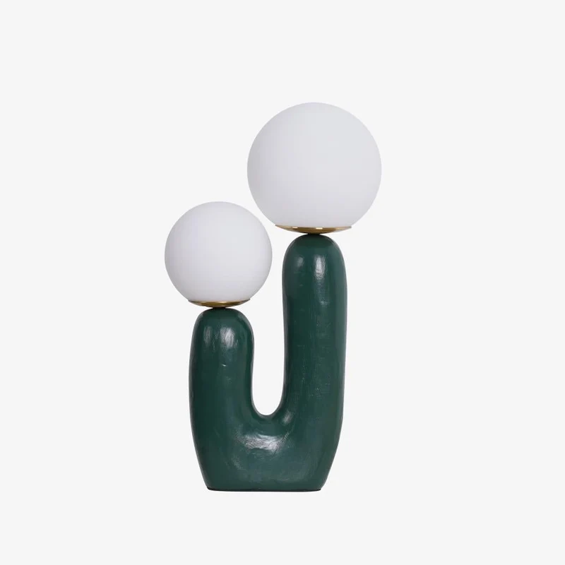 Tafellamp met Harsbehuizing en G9-Fitting – Keramische Oo-Collectielamp in Wit, Roze, Groen of Terra Cotta | Sansoti