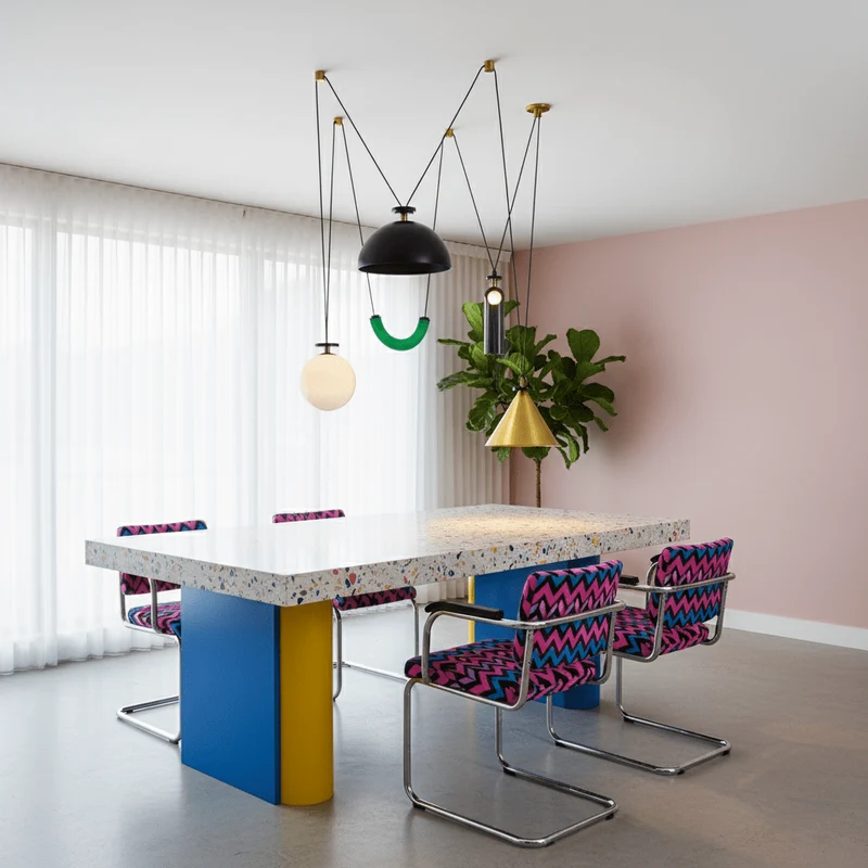 Geometrische Kroonluchter Modulair met Abstracte Vormen | Sansoti