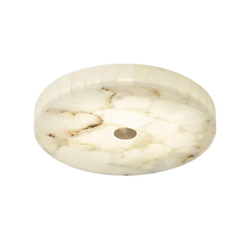 Ronde Plafondlamp Albast Mozaïek ø40cm Natuursteen Dimbaar Geïntegreerde LED Warm Wit 3000K Plafondverlichting Scandinavisch Design Woon- Slaapkamer Eetkamer Entree Inbouwlamp | Sansoti
