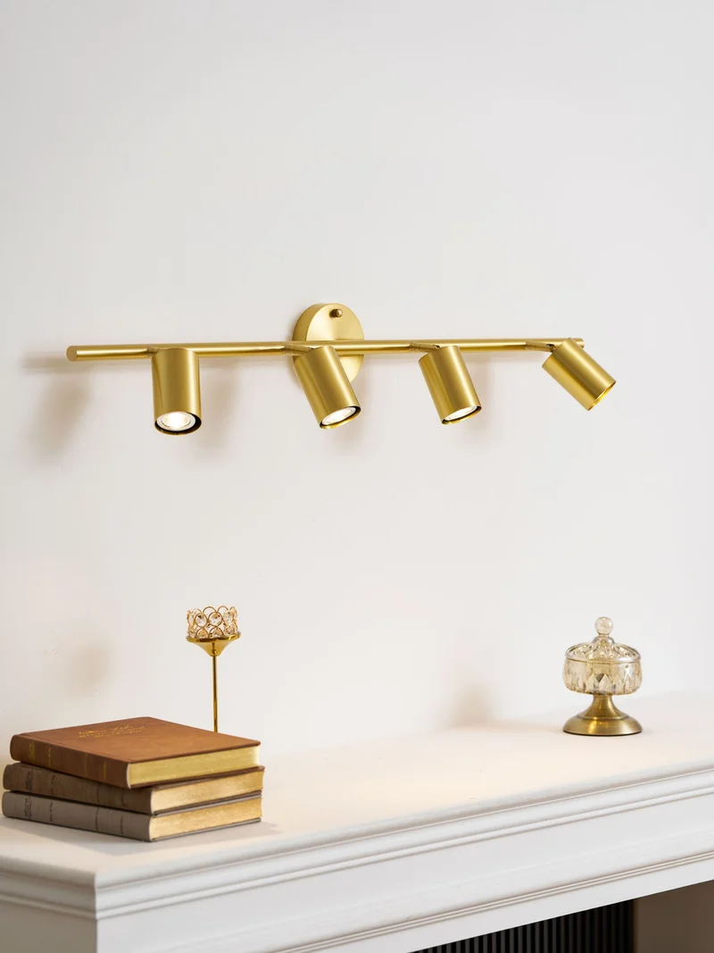 Verstelbare Wandlamp met Messing of Zwart Afwerking – 2 tot 4 Lichtpunten | Sansoti