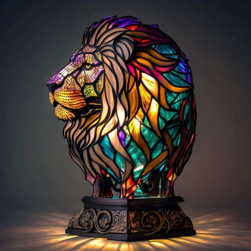 Decoratieve Dierenlamp 15 cm – Kunstlamp met LED-verlichting voor Kinderkamer, Woonkamer en Sfeerverlichting | Sansoti