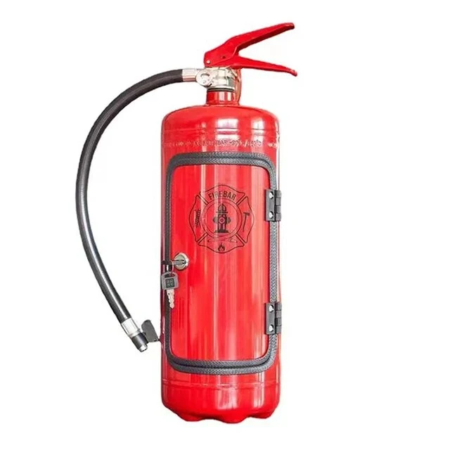 Flessendispenser Brandblusser Design voor Whisky Wijn Champagne Rood Zwart Huisbar Party Decoratie Cadeau | Sansoti