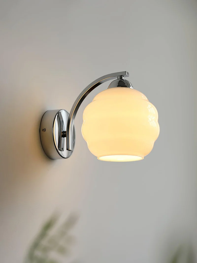Art Deco Wandlamp Vintage Melkglas Armatuur Klassiek E26 E27 Fitting 1920s Geïnspireerd Interieurverlichting Woonkamer Gang Slaapkamer | Sansoti