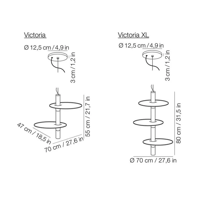 Kundalini LED Pendellampe Victoria XL 80cm Dimmbar