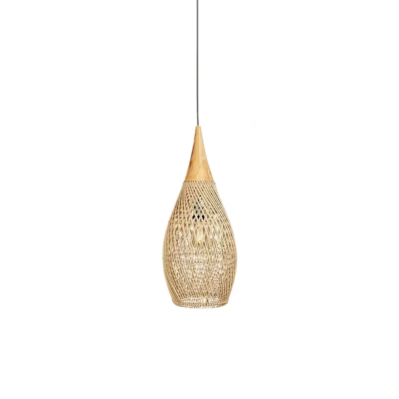 Handgevlochten Rotan Hanglamp – Javaanse Vlechtkunst in 4 Vormen & 3 Maten – Naturel of Zwart Rotan – E26/E27 Fitting – Scandinavisch Woonlicht | Sansoti