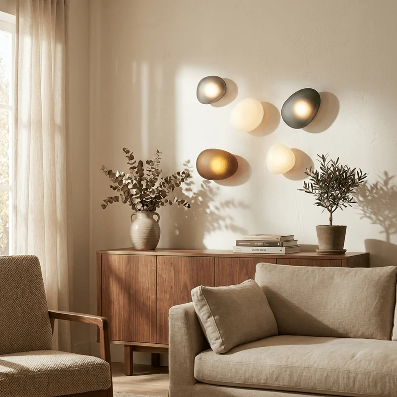 Glazen Wandlamp met Handgeblazen Bubble-Glas – Sculptuur Verlichting Scandinavisch Design – Verkrijgbaar in 4 Unieke Modellen & 4 Kleuren | Sansoti