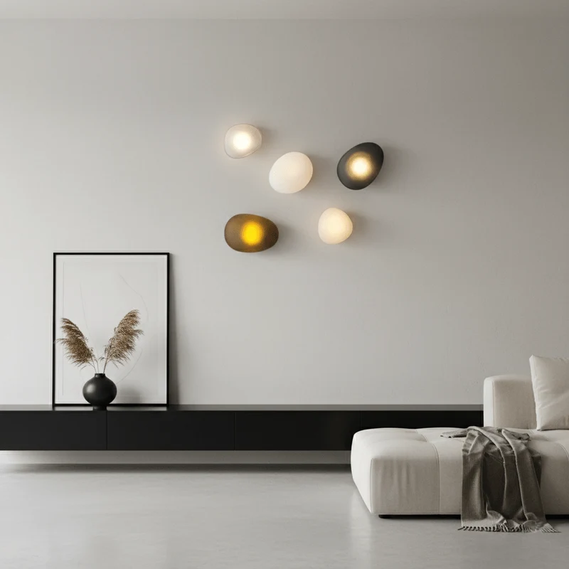 Glazen Wandlamp met Handgeblazen Bubble-Glas – Sculptuur Verlichting Scandinavisch Design – Verkrijgbaar in 4 Unieke Modellen & 4 Kleuren | Sansoti