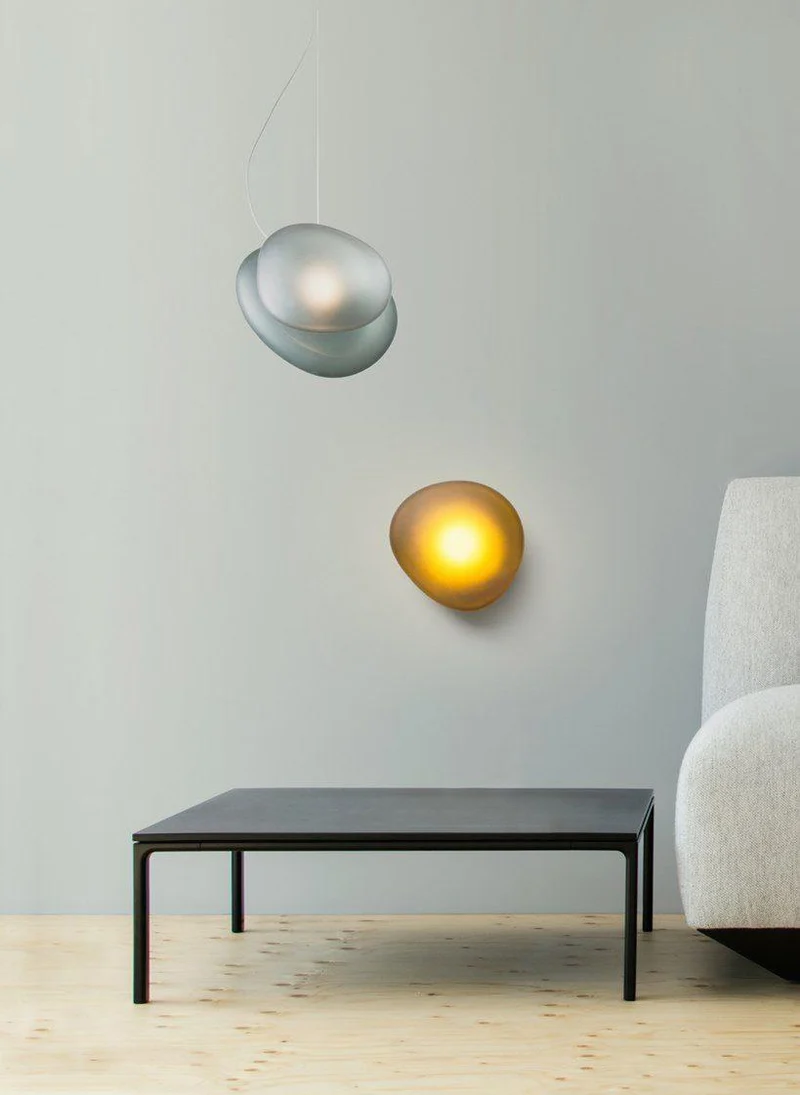Glazen Wandlamp met Handgeblazen Bubble-Glas – Sculptuur Verlichting Scandinavisch Design – Verkrijgbaar in 4 Unieke Modellen & 4 Kleuren | Sansoti