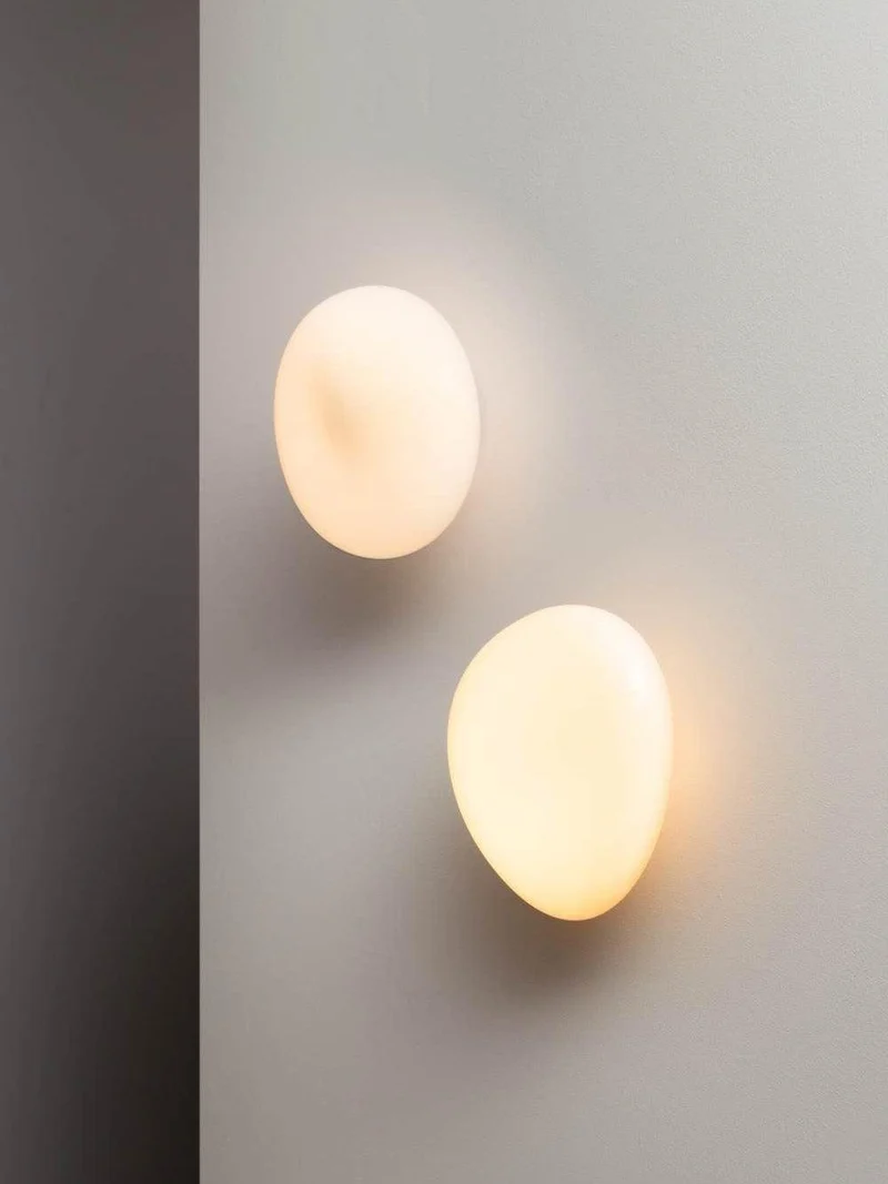 Glazen Wandlamp met Handgeblazen Bubble-Glas – Sculptuur Verlichting Scandinavisch Design – Verkrijgbaar in 4 Unieke Modellen & 4 Kleuren | Sansoti