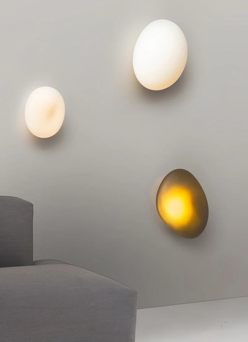 Glazen Wandlamp met Handgeblazen Bubble-Glas – Sculptuur Verlichting Scandinavisch Design – Verkrijgbaar in 4 Unieke Modellen & 4 Kleuren | Sansoti