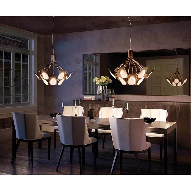 Kundalini LED Designleuchte Peacock mit 12 Armen Ø 80cm