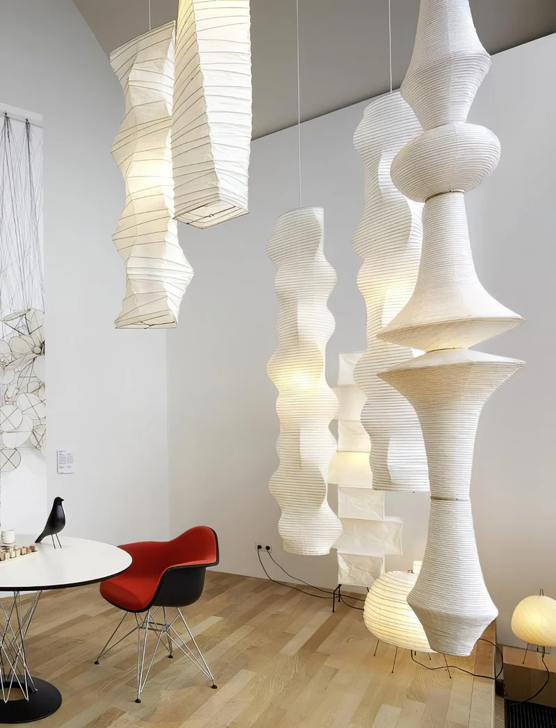 Japanse Hangende Papieren Lamp Zeven Formaten E26/E27 ø33-ø43cm 150-460cm Hoogte Mulberry Washi Moerasschors Translucide Kap Met Handgemaakt Karakter | Sansoti