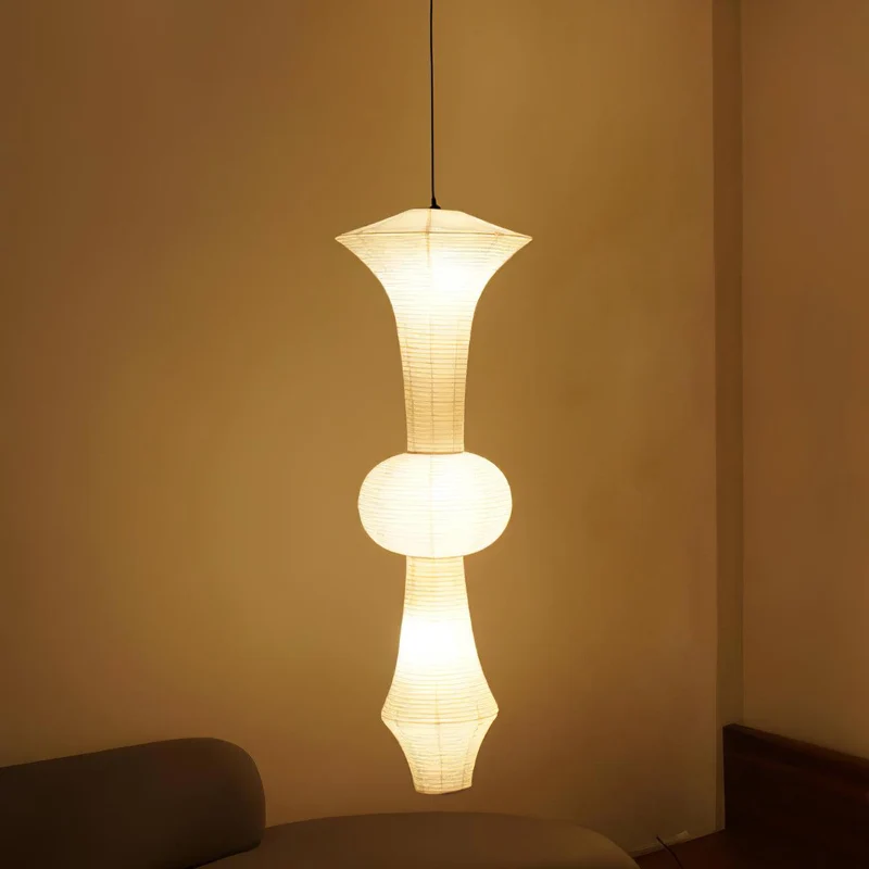 Japanse Hangende Papieren Lamp Zeven Formaten E26/E27 ø33-ø43cm 150-460cm Hoogte Mulberry Washi Moerasschors Translucide Kap Met Handgemaakt Karakter | Sansoti
