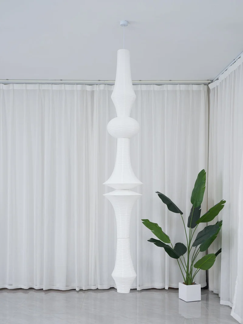 Japanse Hangende Papieren Lamp Zeven Formaten E26/E27 ø33-ø43cm 150-460cm Hoogte Mulberry Washi Moerasschors Translucide Kap Met Handgemaakt Karakter | Sansoti