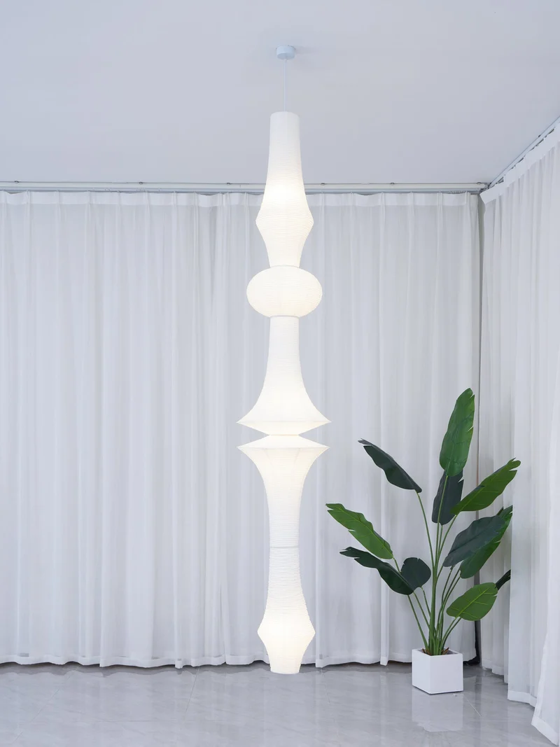 Japanse Hangende Papieren Lamp Zeven Formaten E26/E27 ø33-ø43cm 150-460cm Hoogte Mulberry Washi Moerasschors Translucide Kap Met Handgemaakt Karakter | Sansoti